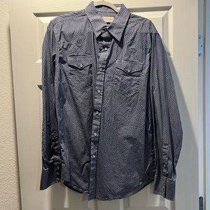 Stetson Pearl Snap Mens Large